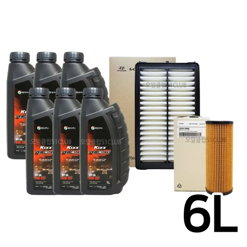 GS칼텍스 KIXX 레이싱 0W30 6L + 순정필터 기아 카니발KA4 디젤