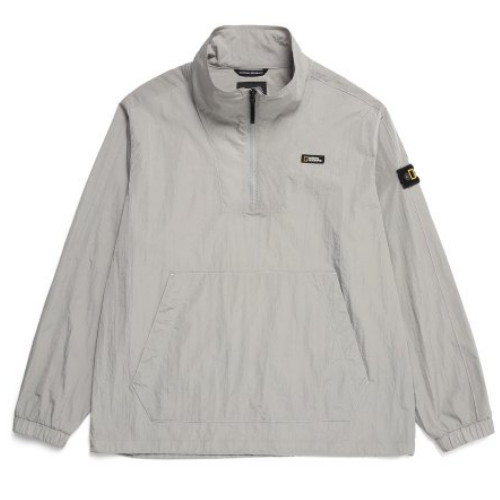 내셔널지오그래픽 우븐 세미 오버핏 로고 아노락 점퍼 N231UJP902