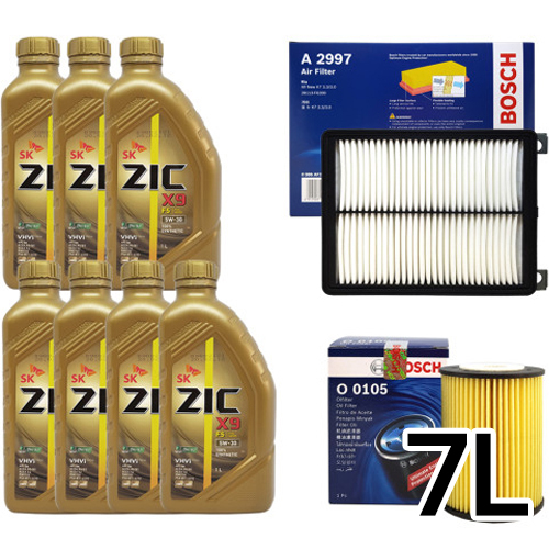 SK엔무브 ZIC X9 FS 5W30 7L + 보쉬필터 그랜저IG 3.0 가솔린