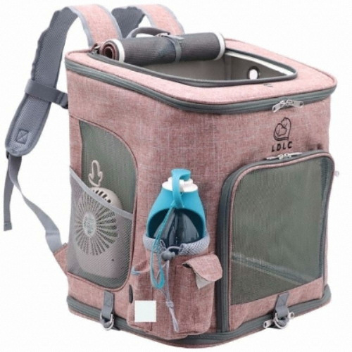 레오펫 반려동물 프론트 대형 백팩 핑크