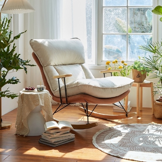 린지홈 플러피 와이드 흔들 의자 1인용