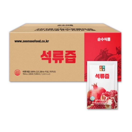 순수식품 석류즙 70ml 100포