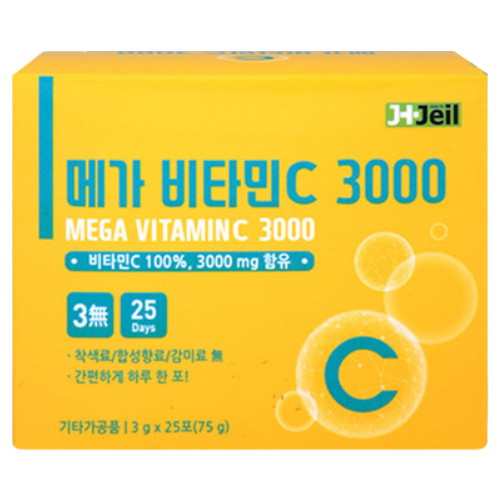 제일헬스사이언스 메가 비타민C 3000 3g 25포