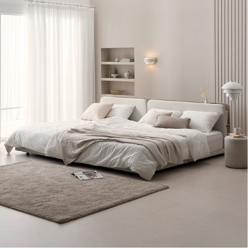 레이디가구 레브 기능성 패브릭 수납헤드 패밀리침대 SS+SS