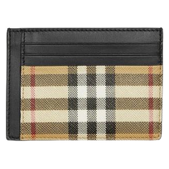 버버리 빈티지체크 로고 카드지갑_8065631