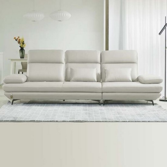 플랫 스윙 전체 천연통가죽 소파 4인용