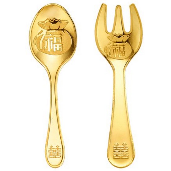 한국금다이아몬드  아기 순금 금수저 세트 3.75g