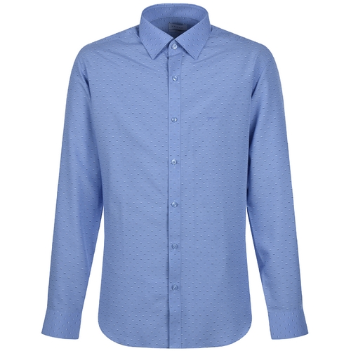 예작 남성 슬림핏 모달 프린트 긴소매 셔츠_YJ1SBS935BL