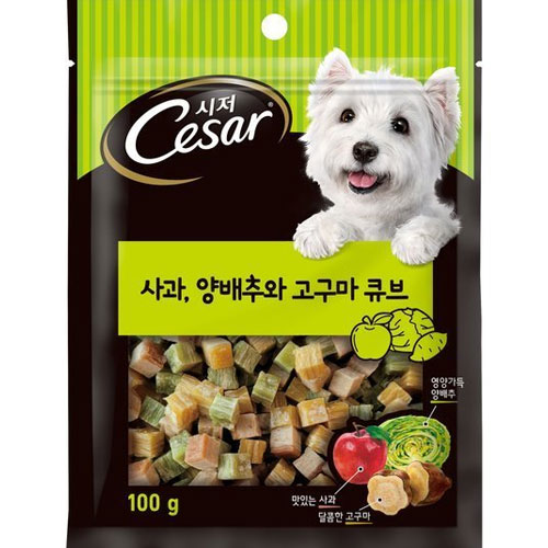 시저 사과, 양배추와 고구마 큐브 100g