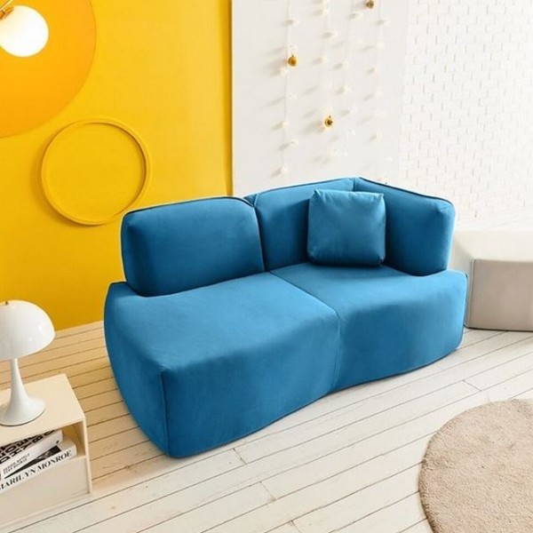 동서가구 샤베트 아쿠아텍스 패브릭 소파 2인용