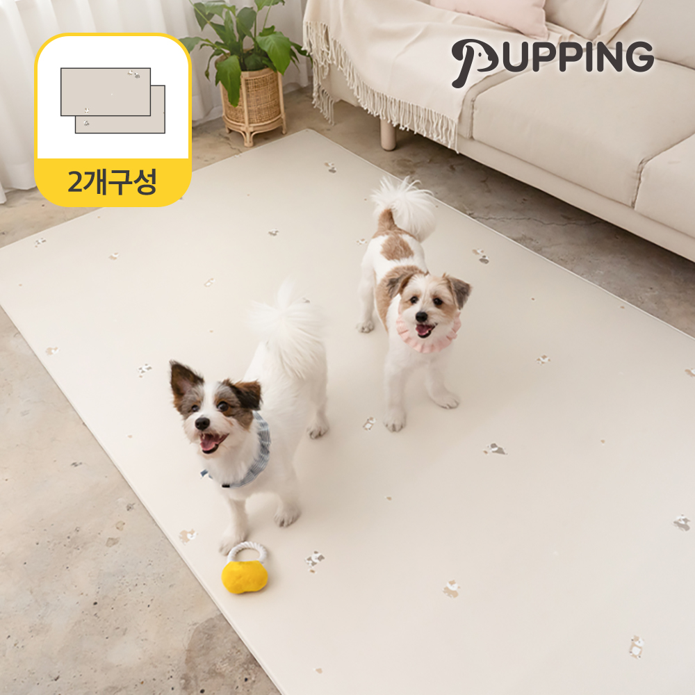 알집매트 퍼핑 펫매트 러그타입 L 견종디자인 240x140