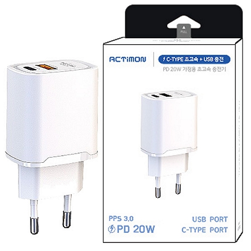 액티몬  PD PPS 20W 2포트 충전기 MON-PD20W-CU
