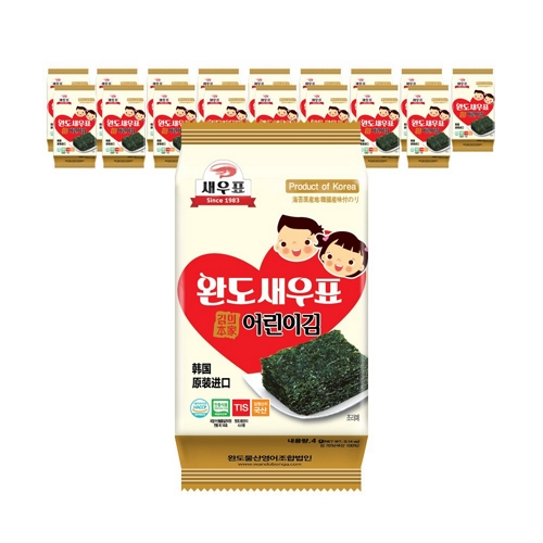 완도물산 새우표 완도 어린이 도시락김 4g