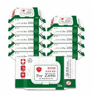 일동엘앤비 맘애쏙 포제로 손소독티슈 캡형 20매