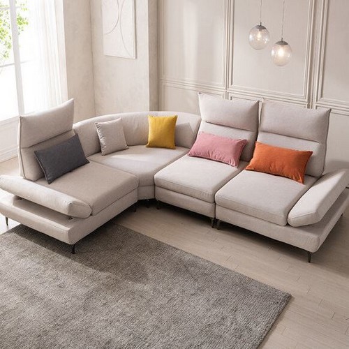 우아미가구 윈 코브라 스윙 코너 갤럭시원단 패브릭 소파 5인용