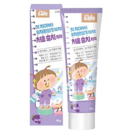키즈세이프 어린이 유아치약 포도향 90g