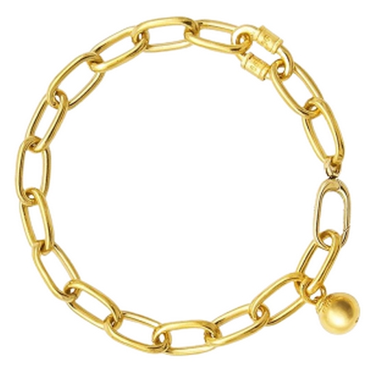 수앤진골드  라운드 볼 할로우 체인 팔찌 13g