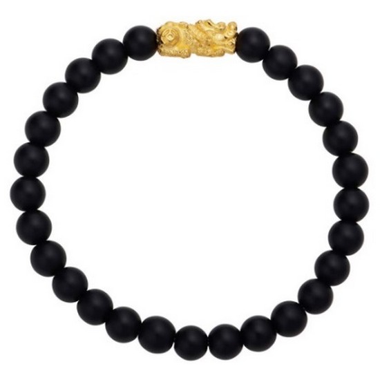 한국금다이아몬드  남자 볼 팔찌 오닉스 비휴 3.75g