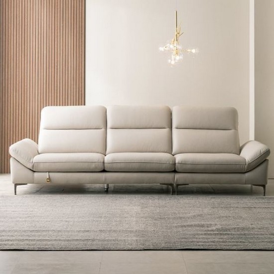 시엘 전체 천연가죽 소파 4인용