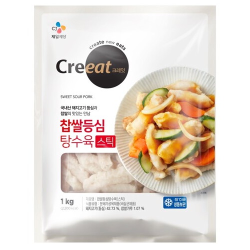 CJ제일제당 크레잇 찹쌀등심 탕수육 스틱형 1kg