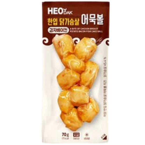 허닭  한입 닭가슴살 어묵볼 감자베이컨 100g