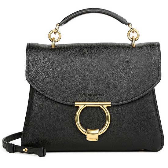 페라가모 간치니 마고 탑 핸들 토트백_21 H493 NERO 0720168