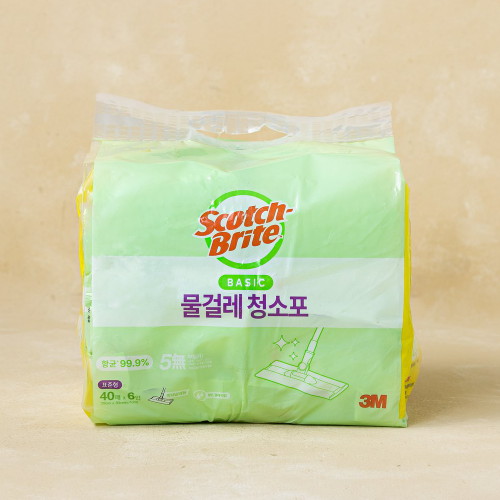 3M 스카치브라이트 실속형 베이직 물걸레 청소포 표준형 40매