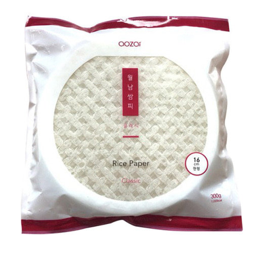 아오자이  베트남 월남쌈 라이스페이퍼 원형 16cm 300g