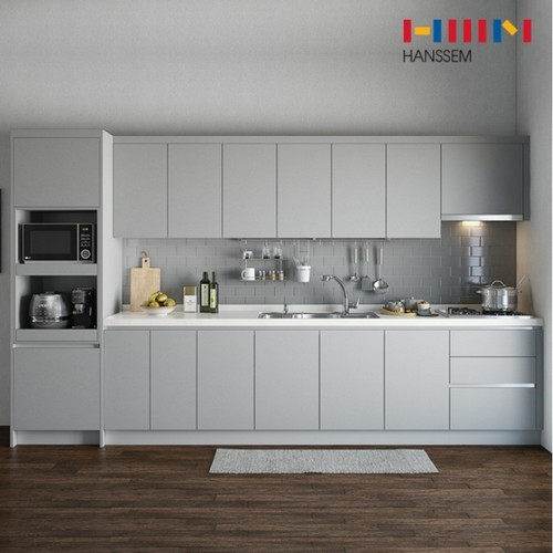 한샘  밀란100 플랫그레이 ㄱ자 키큰장형