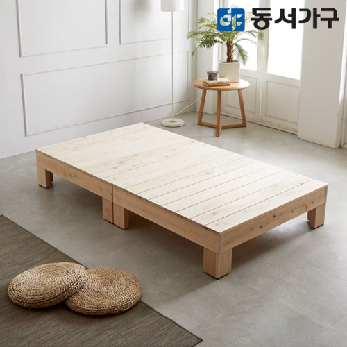 동서가구 힐링 히노끼 편백나무 평상형 침대 SS