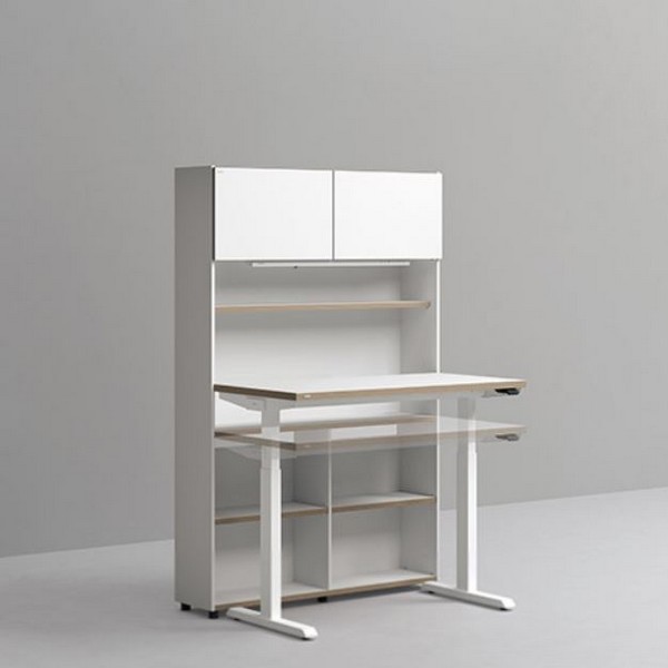 데스커 6단 스마트 모션 스탠딩 책상 세트+조명+도어