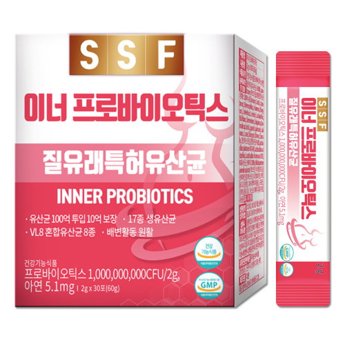 순수식품 이너 프로바이오틱스 질유래 특허 유산균 30포