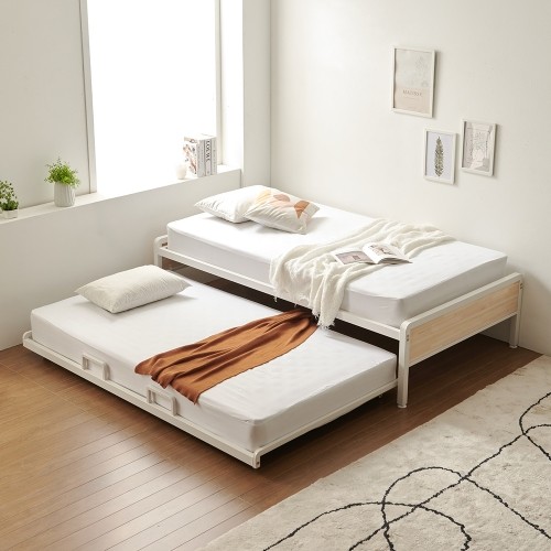 예투가구 로맨스 무헤드 철제 슬라이딩 2단침대 SS+SS