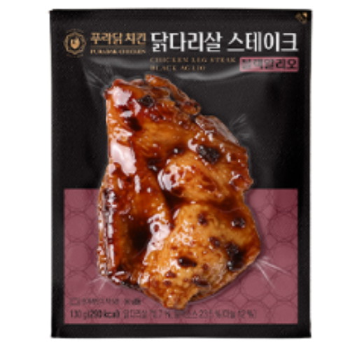 푸라닭  닭다리살 스테이크 블랙알리오 130g