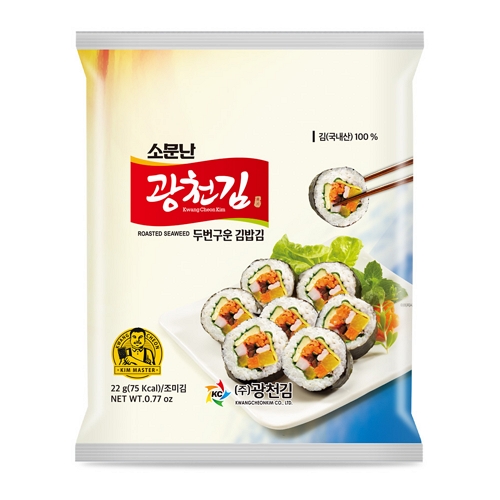 광천김  소문난 두번구운 김밥김 22g