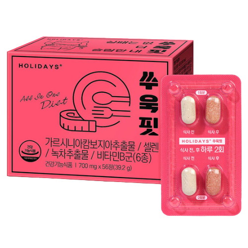 홀리데이즈 쑤욱핏 700mg 56정
