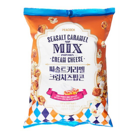 이마트 피코크 씨솔트 카라멜&크림치즈 팝콘 120g [12개]