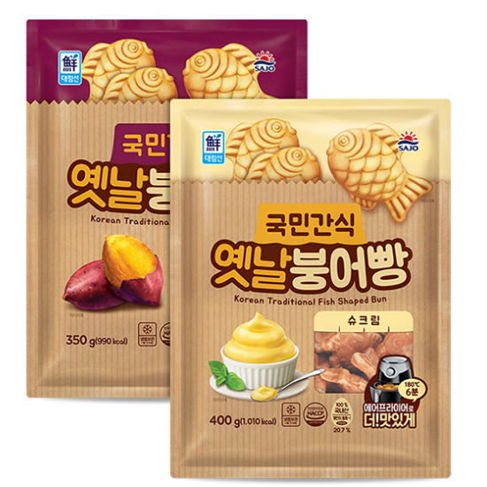 사조대림 대림선 국민간식 옛날 붕어빵 고구마 350g슈크림 400g 6개 에누리 가격비교 2210