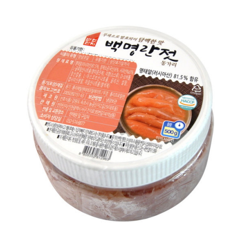 반찬단지  백명란젓 500g
