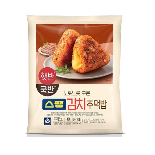 CJ제일제당  햇반 쿡반 스팸 김치주먹밥 500g