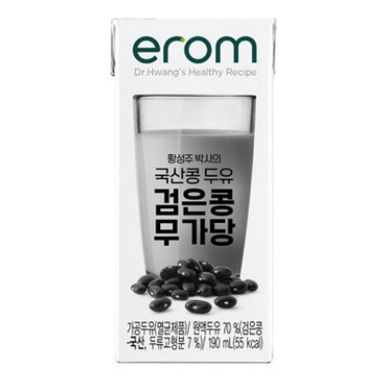 이롬 황성주 국산콩 두유 검은콩 무가당 190ml