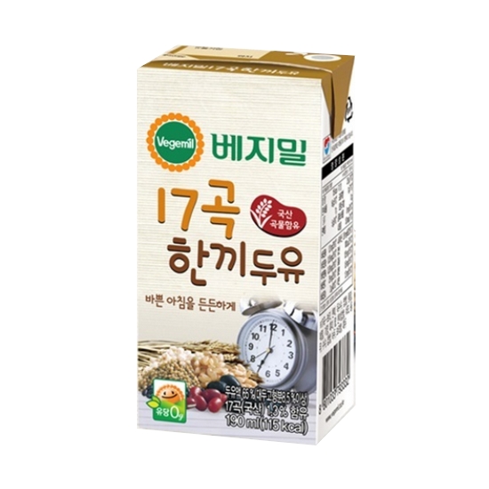 정식품  베지밀 17곡 한끼 두유 190ml