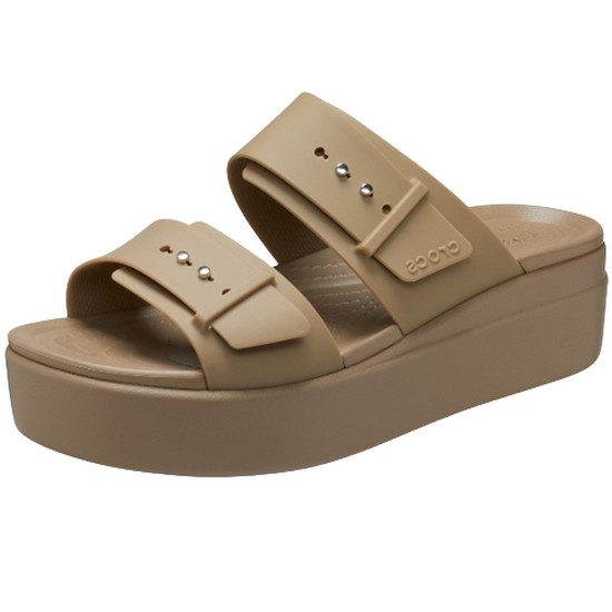 크록스 여성 브루클린 버클 로우 웨지_207431-260