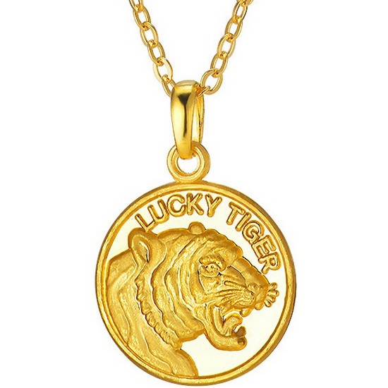 골드앤  호랑이 코인 목걸이 대 3.75g