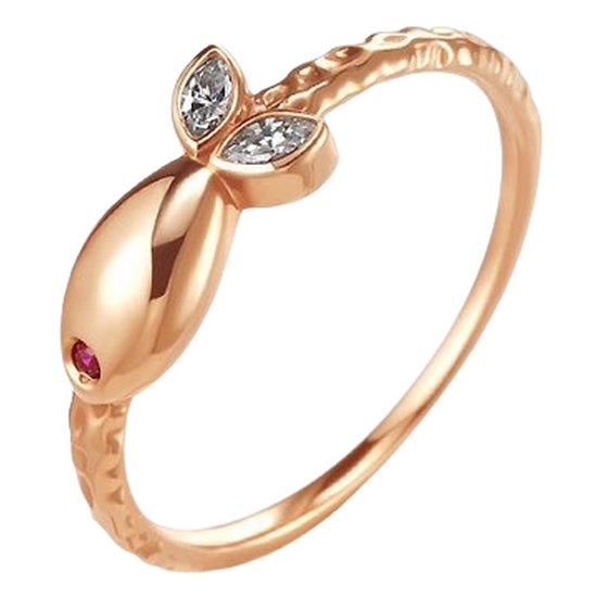 골드앤  14K 루비닝 피쉬 반지