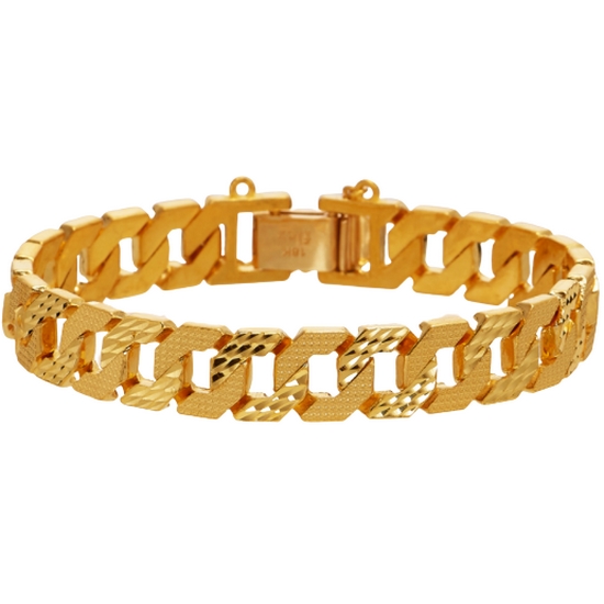 한국금다이아몬드  남자 팔찌 팔각 콤비 면 체인 75g