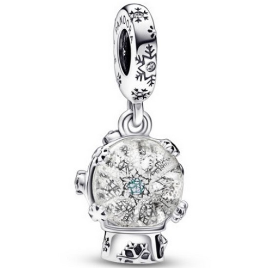판도라  스노우플레이크 스노글로브 댕글 참 792369C01