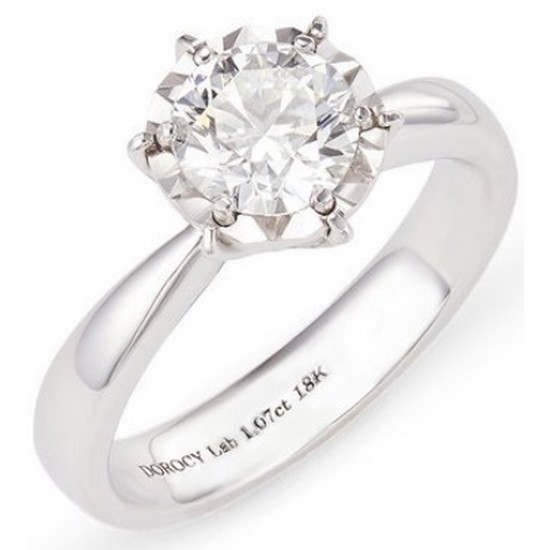 도로시  14K 일루전 랩그로운 다이아몬드 6프롱 반지 (1캐럿)