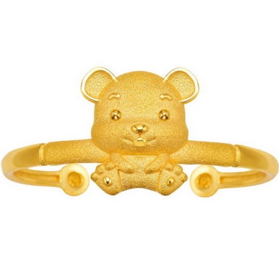 한국금다이아몬드  십이지신 아기 쥐 돌팔찌 3.75g