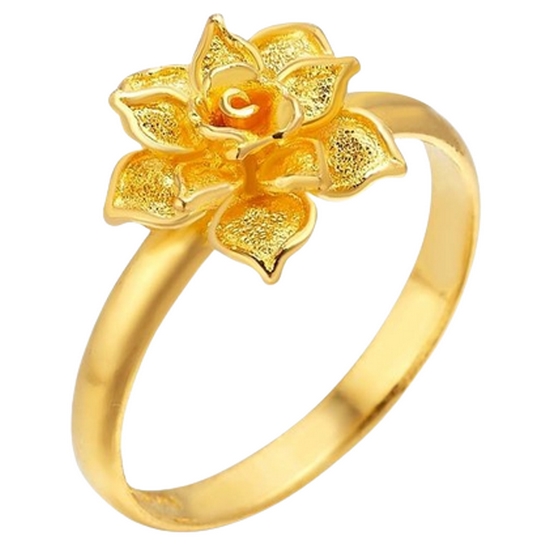 한국금다이아몬드  장미 꽃 반지 3.75g